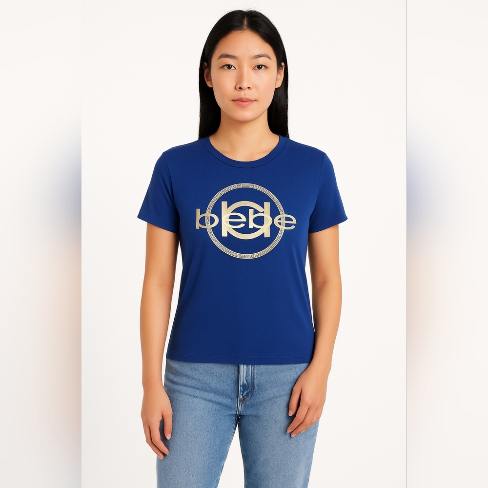💙 Bebe Logo Tee Women’s Large NWT Graphic T Shirt